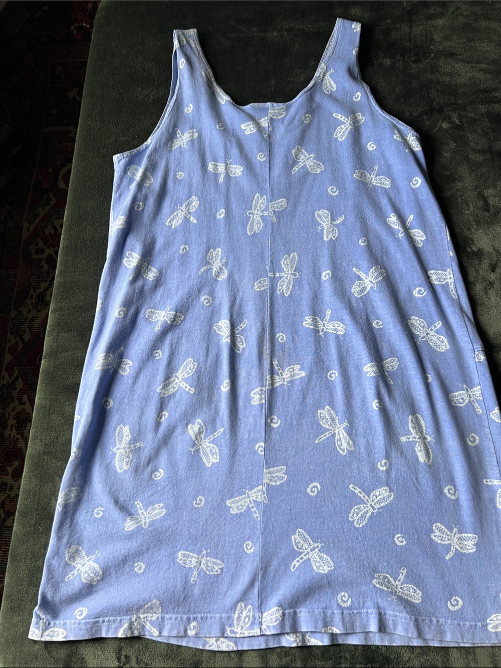 A RARE FIND- LAVENDER FRESH PRODUCE DRESS WITH TWO FRONT POCKETS..